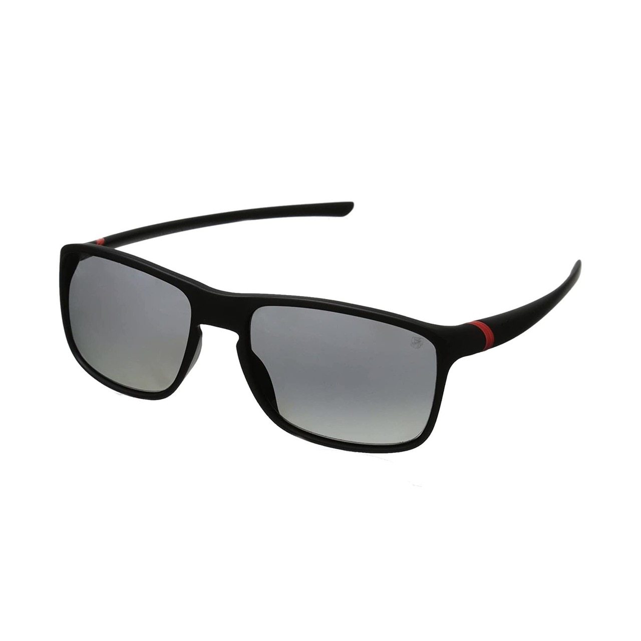 TAG Heuer 6042-109 sunglasses featuring a matte black square frame and grey gradient lenses, designed for men's fashion.